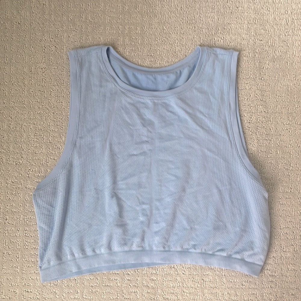 Blue workout tank